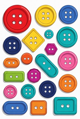 Colorful Buttons Clipart Collection