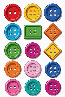 Colorful Buttons Clipart Collection
