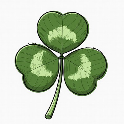 Four-Leaf Clover Illustration