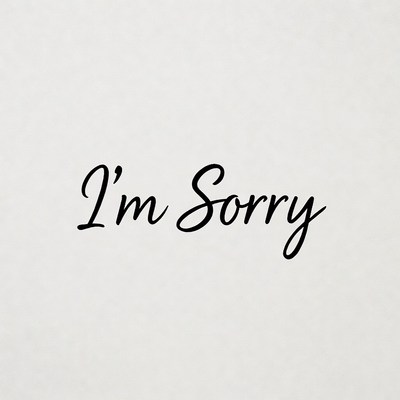 I'm Sorry Text
