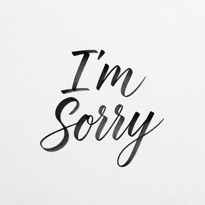I'm Sorry handwritten text