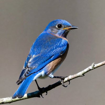 Eastern Bluebird on branch