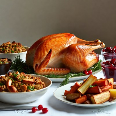 Roasted Turkey Thanksgiving Dinner