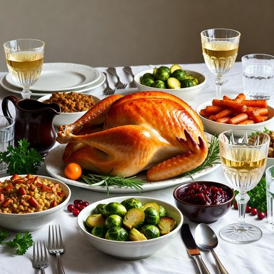 Roasted Turkey Thanksgiving Dinner