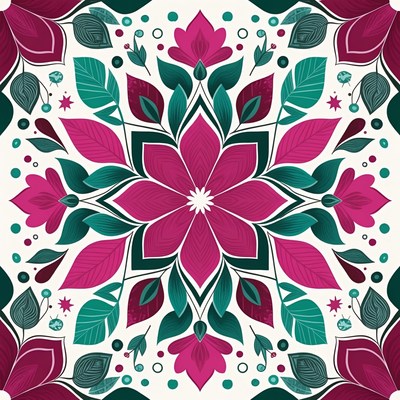 Vibrant Pink Flower Illustration