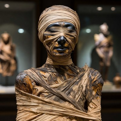 Ancient Egyptian Mummy in Museum
