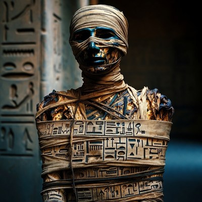 Ancient Egyptian Mummy Standing