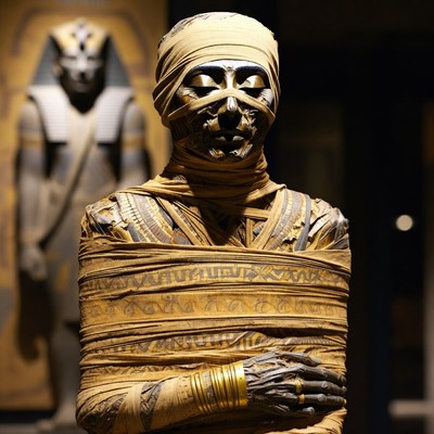 Ancient Egyptian Mummy in Museum