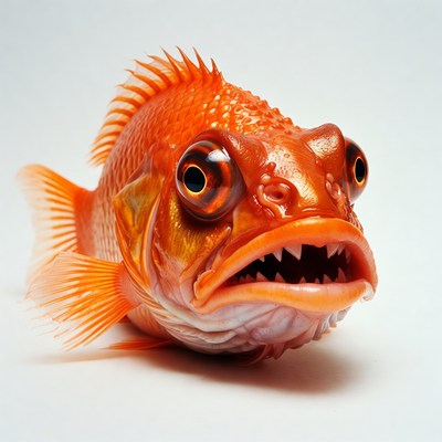 Orange Sculpin Fish with Big Eyes