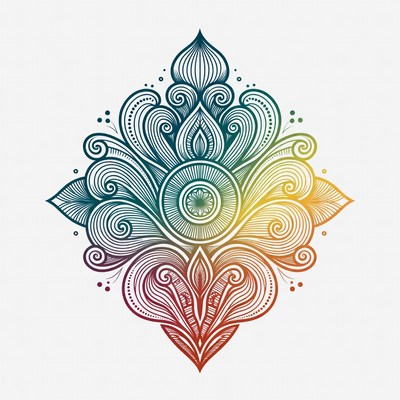 Colorful Mandala Floral Design