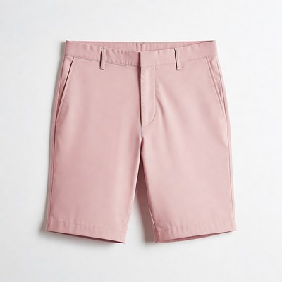 Pink Chino Shorts Isolated Background