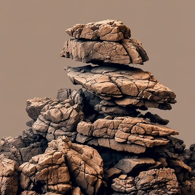 Stacked Rocks Balanced Tower