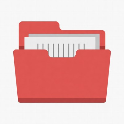 Red Folder with Papers