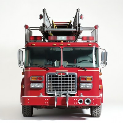Red Fire Truck with Ladder