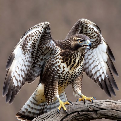 Red-tailed Hawk with Wings Spread