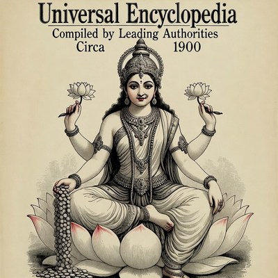 Goddess Lakshmi on Lotus Throne