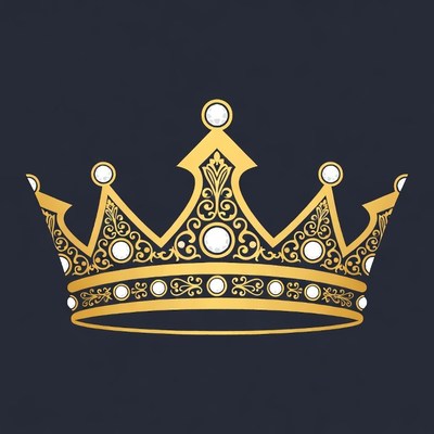 Golden Crown with Pearls