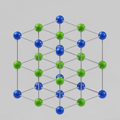 Blue Green Cubic Crystal Structure