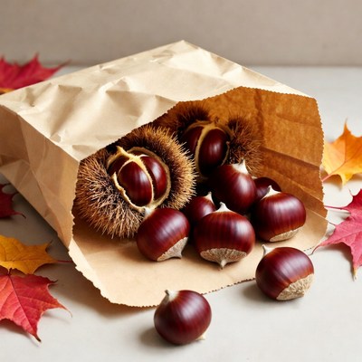 Chestnuts in Brown Paper Bag