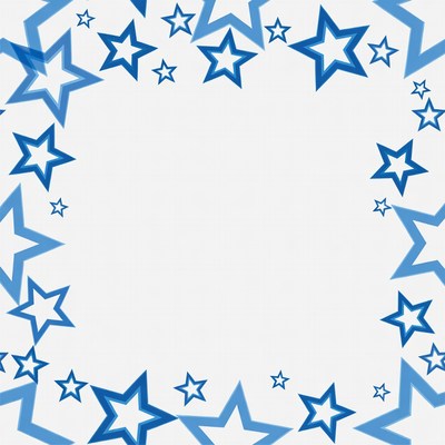 Blue Star Border Frame