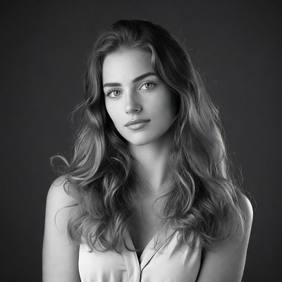 Beautiful woman with wavy hair