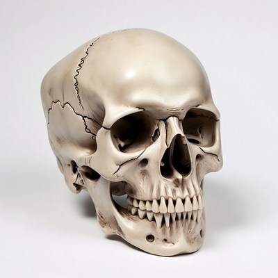 Realistic human skull model