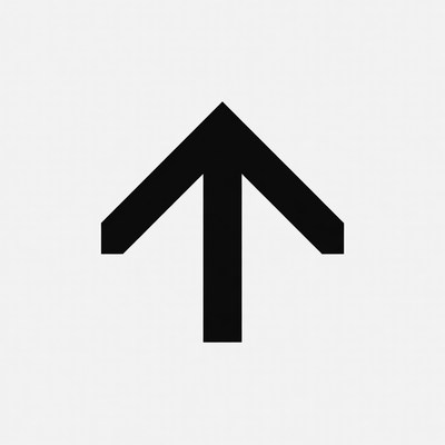 Black upward arrow icon