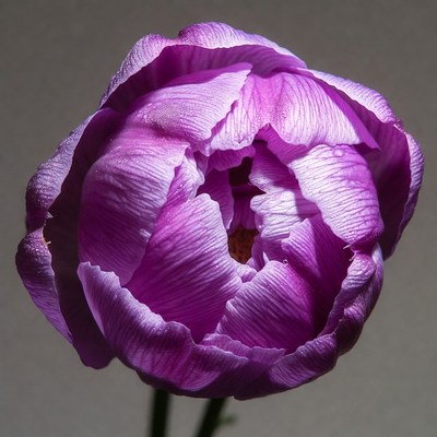 Purple Tulip Flower Closeup