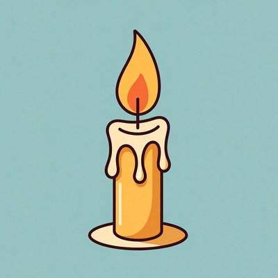 Burning Candle Illustration