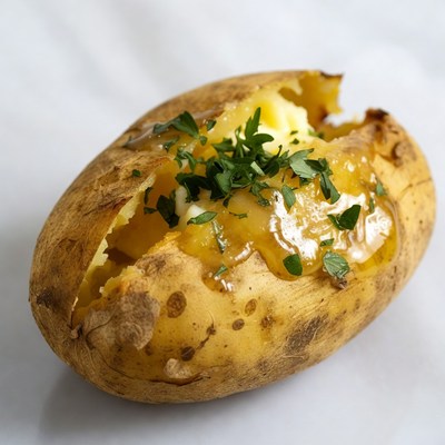 Baked Potato with Butter and Parsley