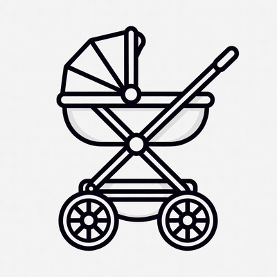 Baby Stroller Illustration