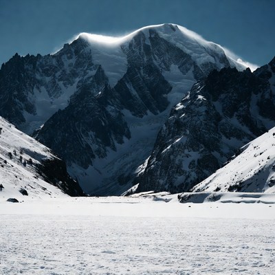 Mont Blanc Snowy Peak Landscape