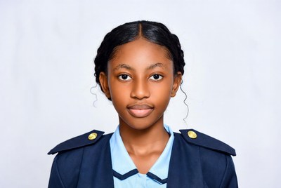 African-American girl in school uniform
