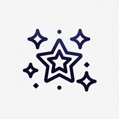 Shiny Star with Sparkles Icon