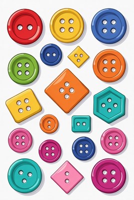 Colorful Buttons Clipart Collection