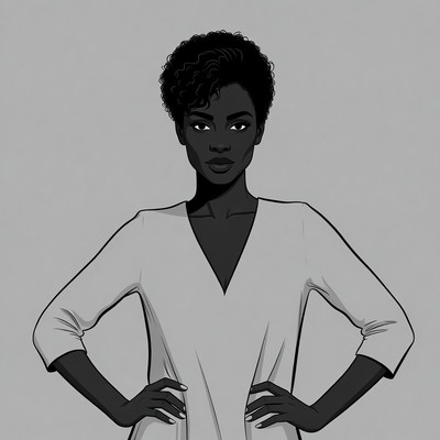 African-American woman with hands on hips