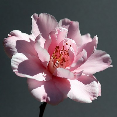Pink Camellia Flower Closeup