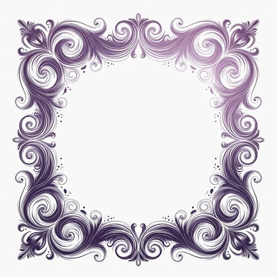 Purple Ornate Victorian Frame