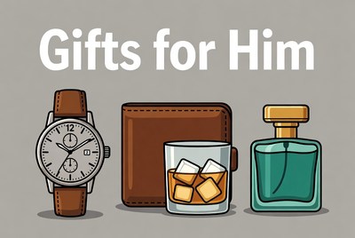 Gifts for Him: Watch, Wallet, Whiskey, Cologne