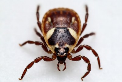 Blacklegged Tick on White Background