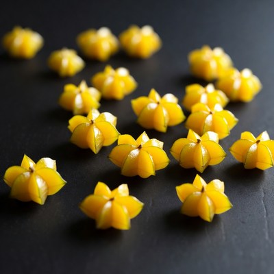 Starfruit on Black Background