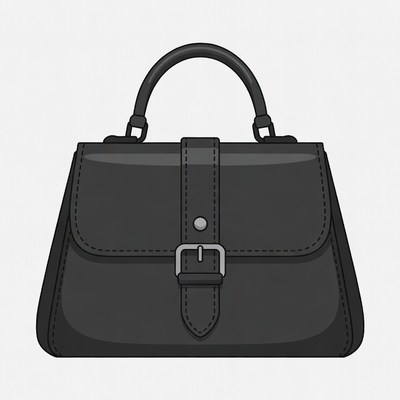 Black handbag illustration