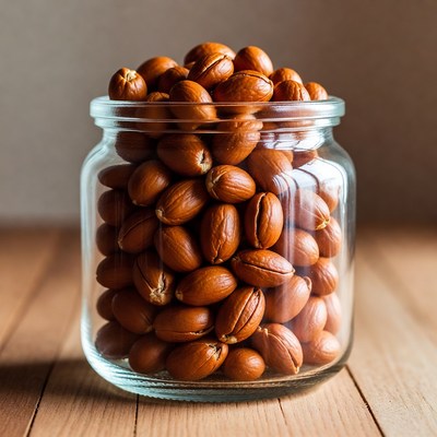 Pistachios in Glass Jar
