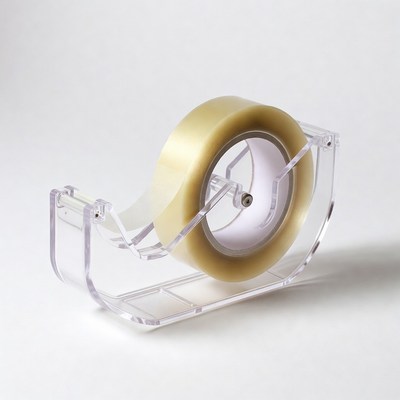 Clear Tape Dispenser with Yellow Tape
