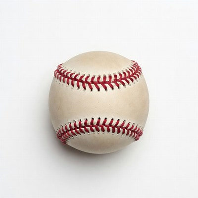 Baseball on white background