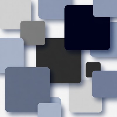 Abstract Blue Gray Squares Collage