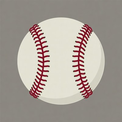 Baseball on gray background