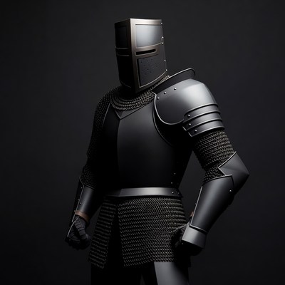 Medieval Knight in Silver Armor