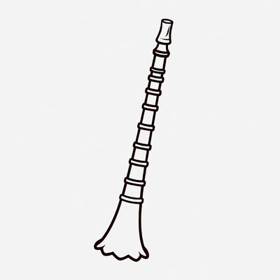 Dizi Bamboo Flute Illustration