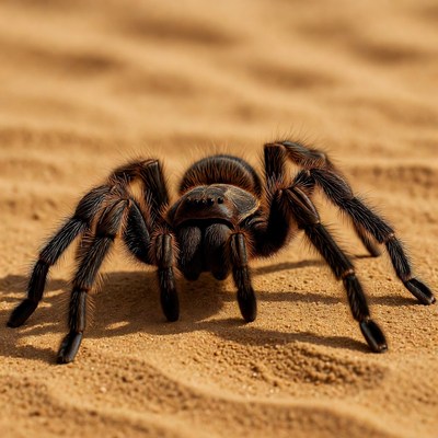 Chilean Rose Tarantula on Sand